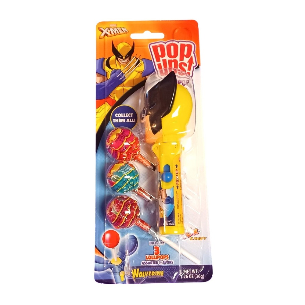 NEW Marvel X-Men Wolverine Superhero Flix Pop Ups Lollipop Holder